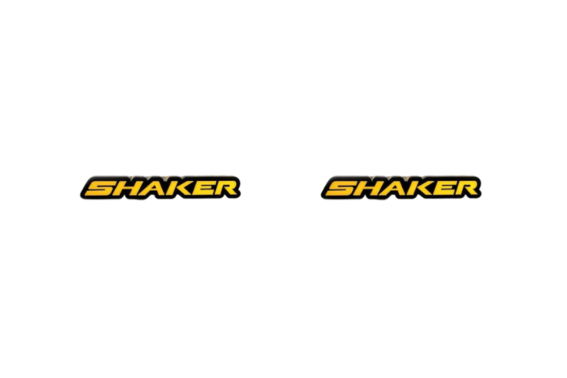 Dodge Emblem & Badges set with Shaker logo Dodge emblems decoinfabric BLACK YELLOW