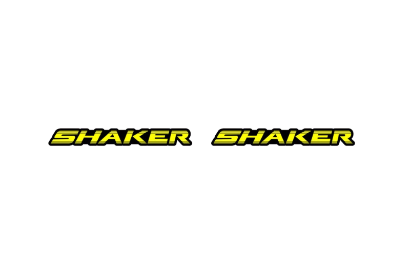 Dodge emblem for fenders with Shaker logo (type 2) Dodge emblems decoinfabric BLACK YELLOW