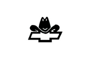 Chevrolet Emblem & Badges set with Chevrolet Cowboy logo Chevrolet emblems decoinfabric BLACK WHITE