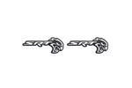 Carica l'immagine nella galleria, Chrysler Emblem &amp; Badges set with SRT Hellcat logo Chrysler emblems decoinfabric BLACK WHITE