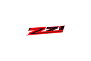 Chevrolet tailgate trunk rear emblem with Z71 Off-road logo (Type 2) Chevrolet emblems decoinfabric RED BLACK