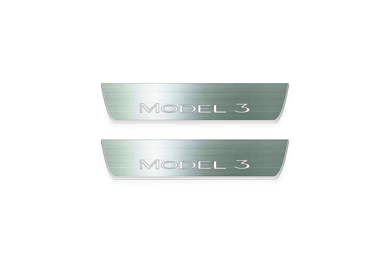 Tesla Model 3 2017+ LED Door Sills PRO With Logo Model 3
