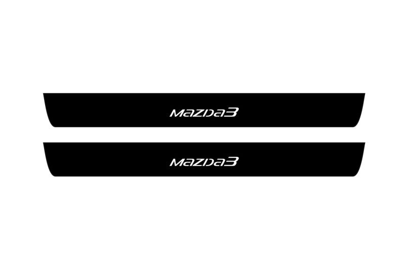 Mazda 3 III 2013-2019 Led Door Sill Pro With Logo Mazda3 (Premium Painting) Mazda Led Door Sills PRO opdesign