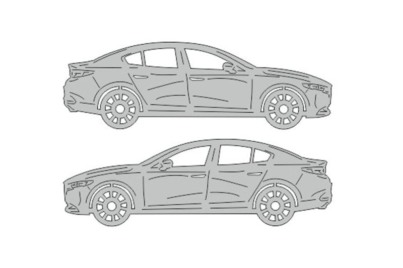 Mazda 3 IV (2019+) Floor Mat Emblem Set – Stainless Steel Badges Car Mats Badges Decoin