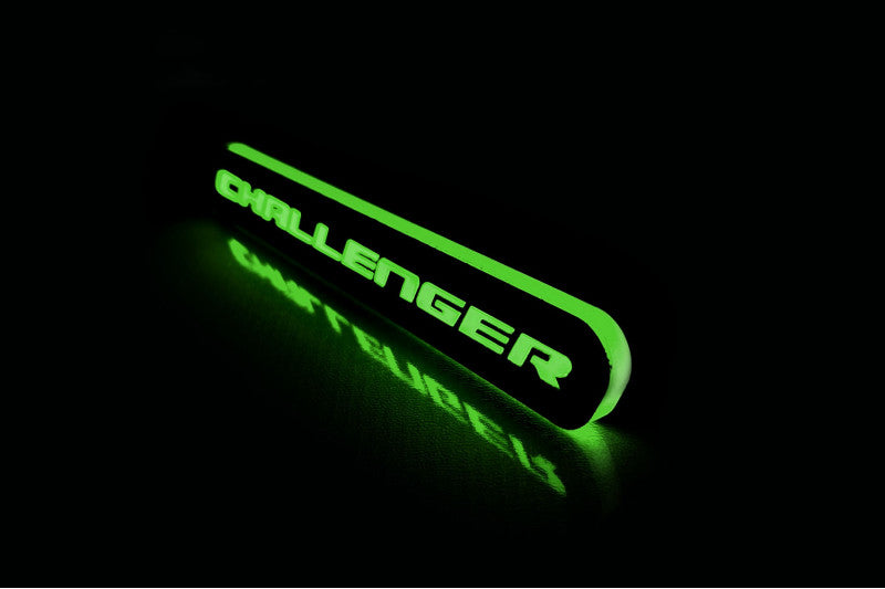 Dodge Illuminated LED Radiator Grille Emblems and Badges with Challenger (type 1) logo Dodge Led emblems decoinfabric