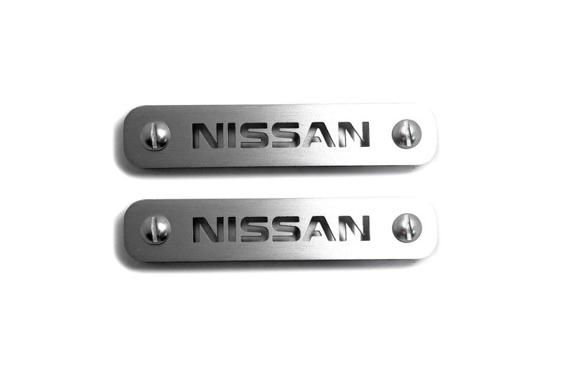 Stainless Steel Floor Mats Emblems Set Badges with Nissan Logo Car Mats Badges Decoin
