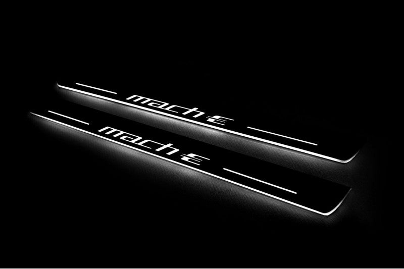 Mustang Mach-E 2020+ LED Door Sills PRO With Logo Mach-E