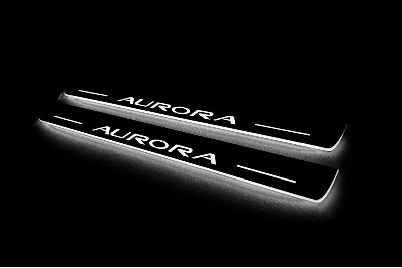 Oldsmobile Aurora I 1995-1999 LED Door Sills With Aurora Logo