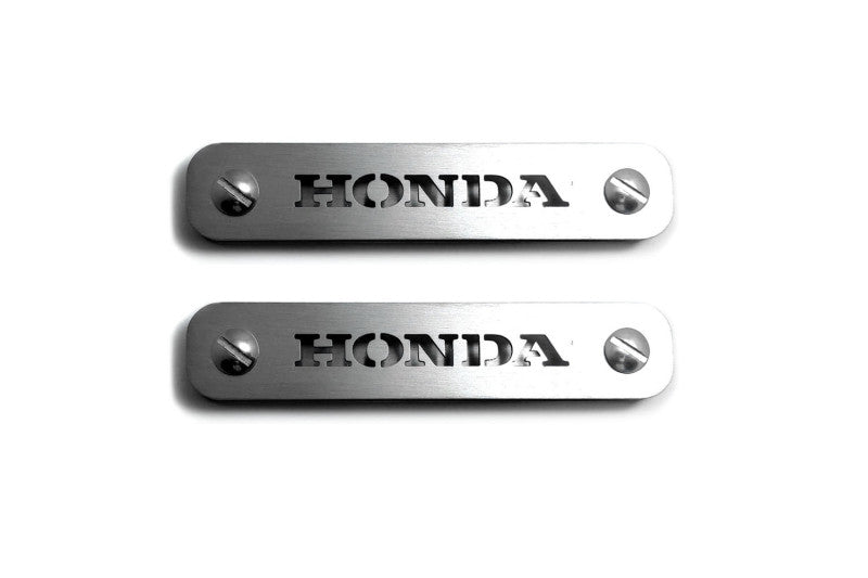 Stainless Steel Floor Mats Emblems Set Badges with Honda Logo Car Mats Badges Decoin