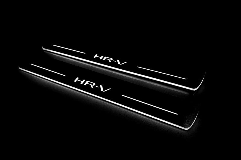 Honda HR-V III 2021+ Door Sill Led Plate With HR-V Logo Honda Led Door Sills opdesign