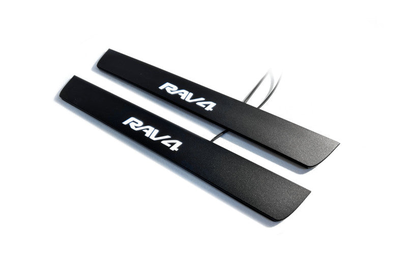 Toyota Rav4 IV 2012-2019 Led Door Sill Pro With Logo Rav4 (Premium Painting) Toyota Led Door Sills PRO opdesign