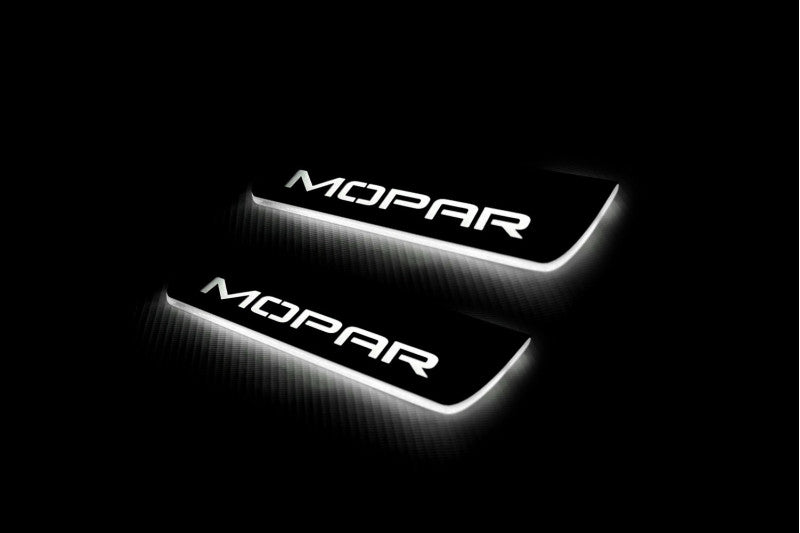 Soleiras das portas em led Dodge Durango III com logotipo Durango