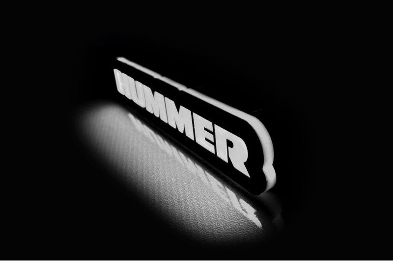 Hummer Illuminated LED Radiator Grille Emblems and Badges with Hummer logo Hummer Led Emblems decoinfabric