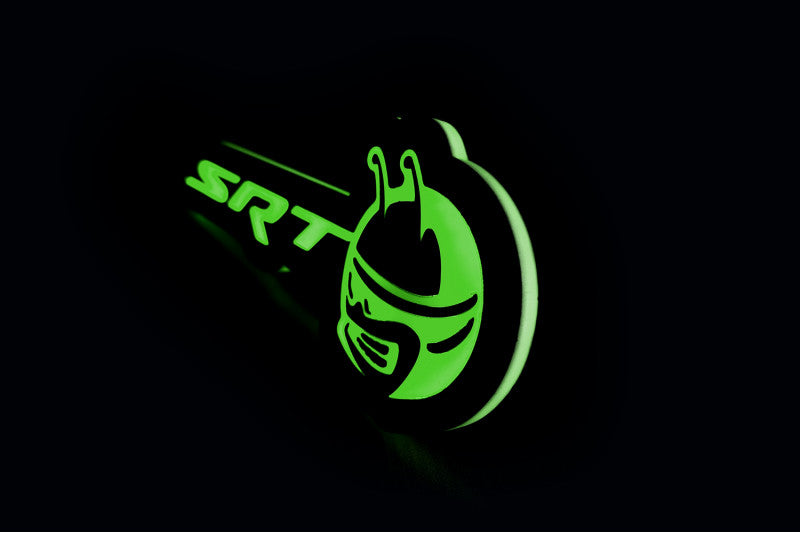 Dodge Illuminated LED Radiator Grille Emblems and Badges with SRT Scatpack Head logo Dodge Led emblems decoinfabric