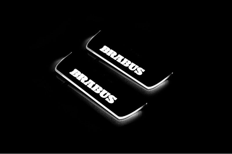 Mercedes E W213 2016-2023 LED Door Sills PRO With Brabus Logo