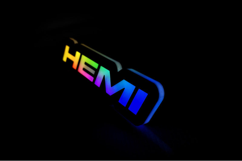 Chrysler Illuminated LED Radiator Grille Emblems and Badges with Hemi (type 1) logo Chrysler Led Emblems decoinfabric