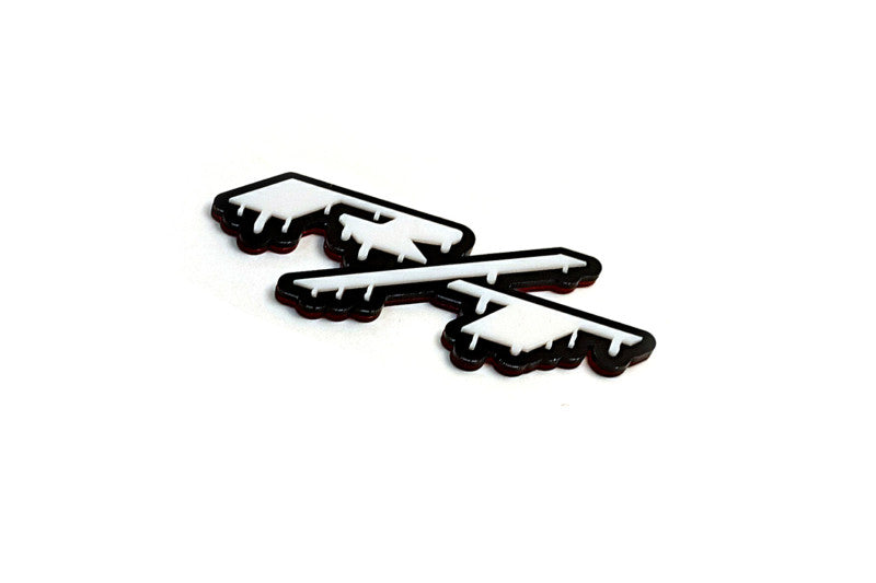 Dodge Challenger trunk rear emblem between tail lights with R/T BLOOD logo (BIG size)