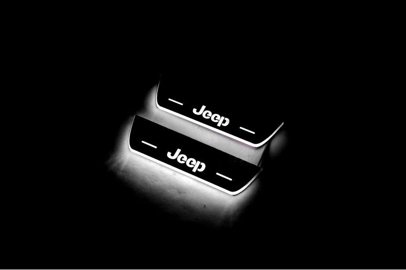 Jeep Cherokee KL LED Door Sills PRO With Logo Jeep - decoinfabric