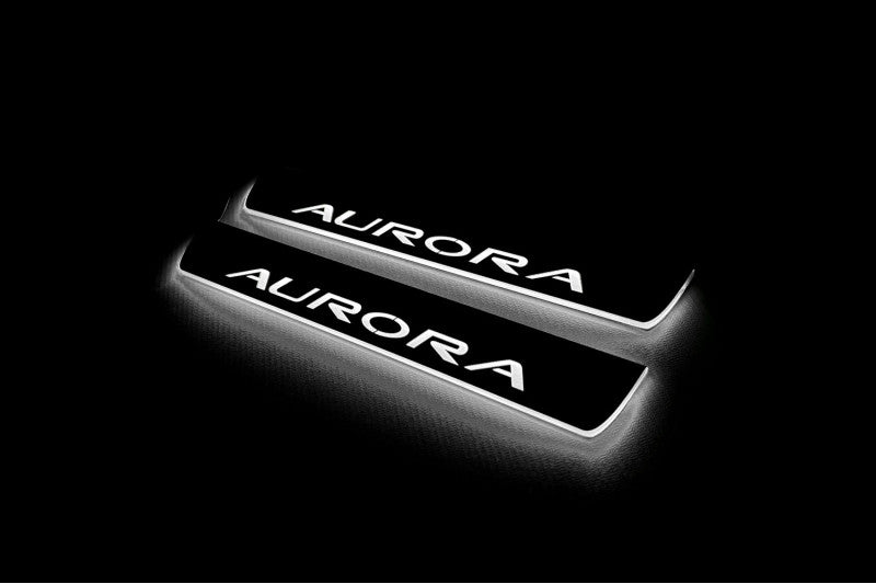 Oldsmobile Aurora I 1995-1999 LED Door Sills With Aurora Logo