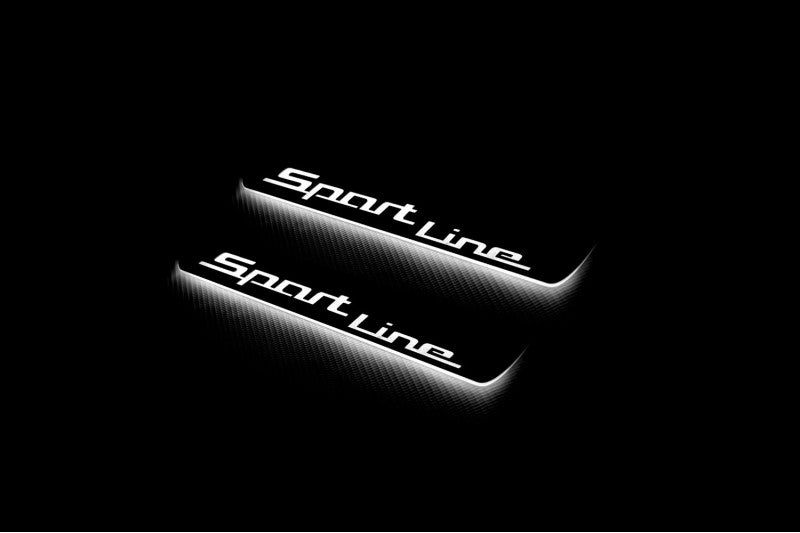 Soleiras das portas BMW X6 E71 com led com logotipo HAMANN