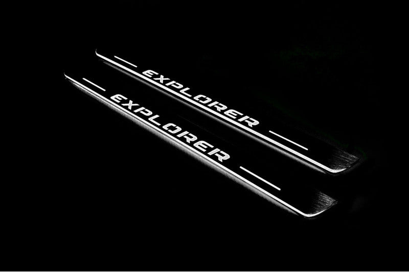 Ford Explorer V 2011-2019 Car Door Sill With Logo Explorer Ford Led Door Sills opdesign