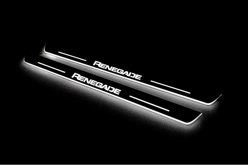 Jeep Renegade 2014+ LED Door Sills With Logo Renegade