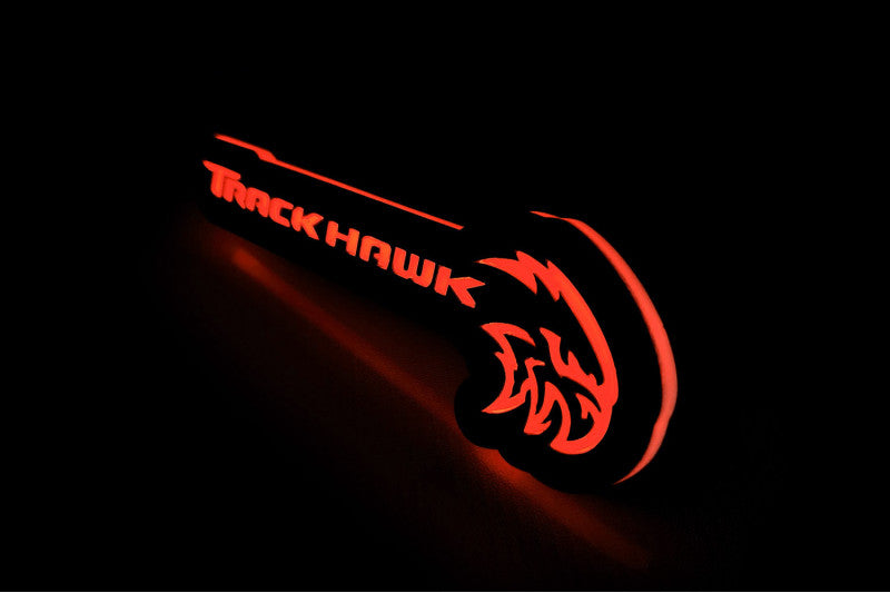 Jeep Illuminated LED Radiator Grille Emblems and Badges with Trackhawk + Hellhawk logo Jeep Led Emblems decoinfabric