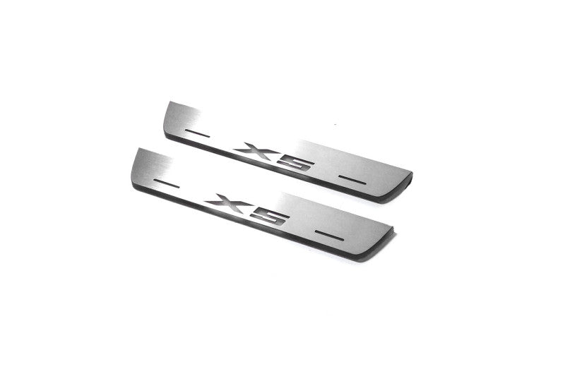 BMW X5 G05 2019+ Led Sill Plates With X5 Logo BMW Led Door Sills opdesign