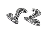 Ford emblem for fenders with Mustang Snake logo Ford emblems decoinfabric