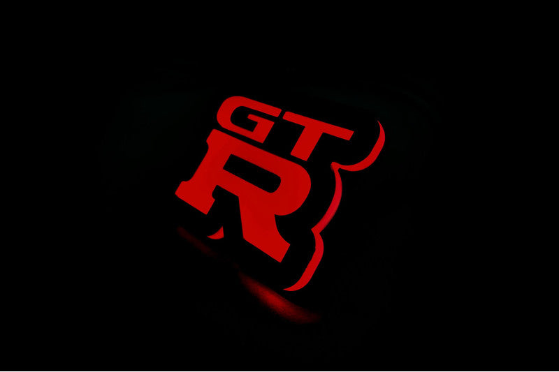 Nissan Illuminated LED Radiator Grille Emblems and Badges with GT-R (type 2) logo Nissan Led Emblems decoinfabric