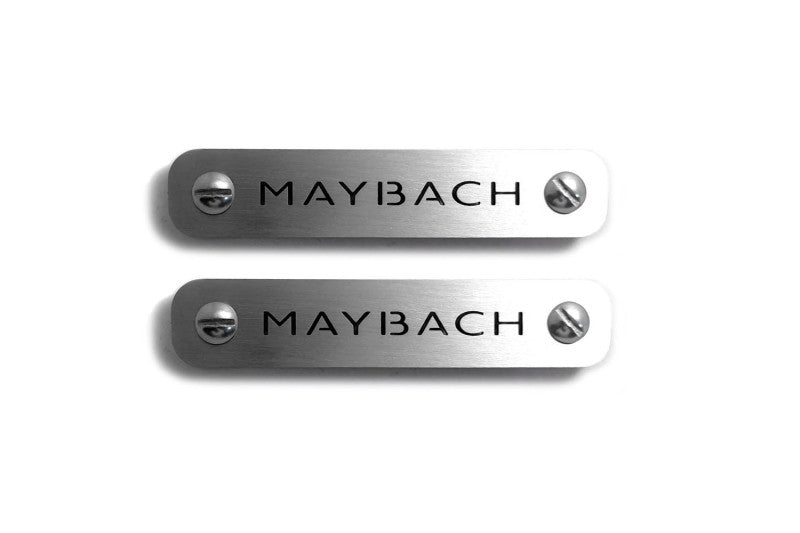 Stainless Steel Floor Mats Emblems Set Badges with Maybach Logo Car Mats Badges Decoin