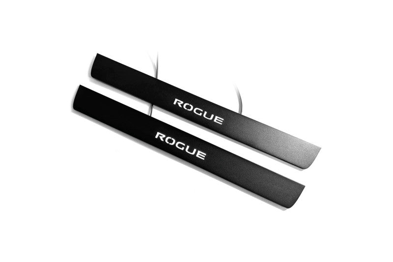 Nissan Rogue II 2014-2021 Led Door Sill Pro With Logo Rogue (Premium Painting) Nissan Led Door Sills PRO opdesign