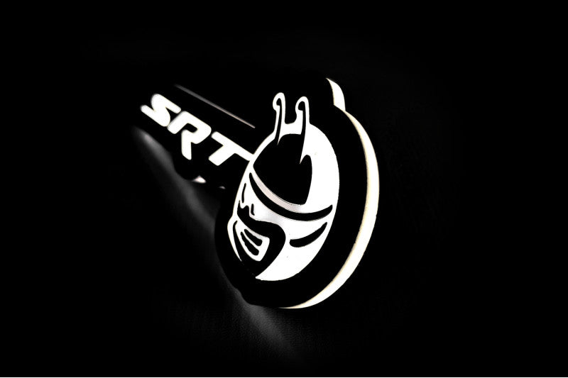 Dodge Illuminated LED Radiator Grille Emblems and Badges with SRT Scatpack Head logo Dodge Led emblems decoinfabric