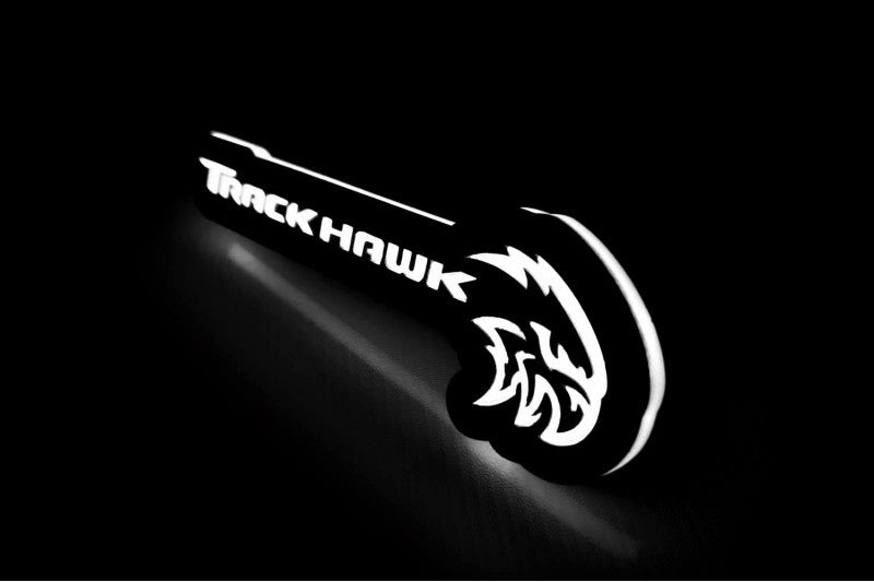 Jeep Illuminated LED Radiator Grille Emblems and Badges with Trackhawk + Hellhawk logo Jeep Led Emblems decoinfabric