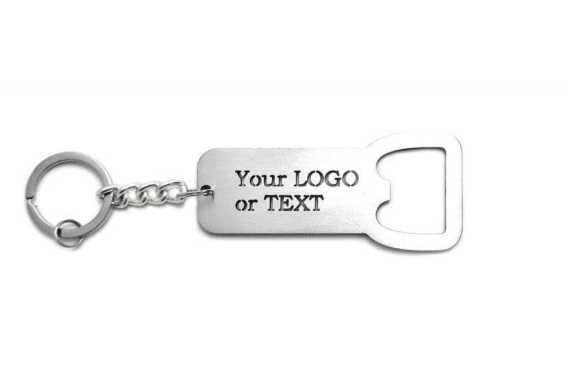 Keychain Bottle Opener with your logo or text - (type STEEL) Var. 2