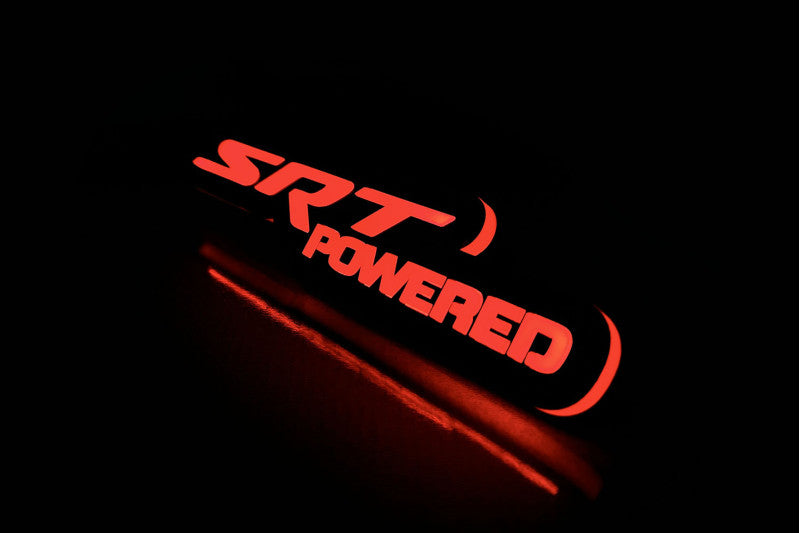 Chrysler Illuminated LED Radiator Grille Emblems and Badges with SRT powered logo Chrysler Led Emblems decoinfabric