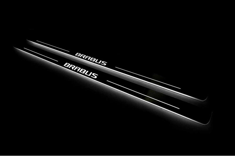 Mercedes S-Class C217 2014-2020 Door Sill Led Plate With Brabus Logo