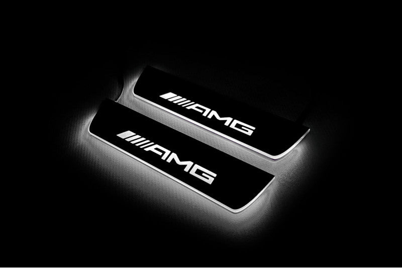 Mercedes GLE II W167 2019+ Car Door Sill With Logo AMG Mercedes Led Door Sills opdesign