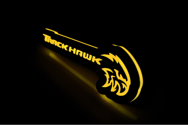 Jeep Illuminated LED Radiator Grille Emblems and Badges with Trackhawk + Hellhawk logo Jeep Led Emblems decoinfabric