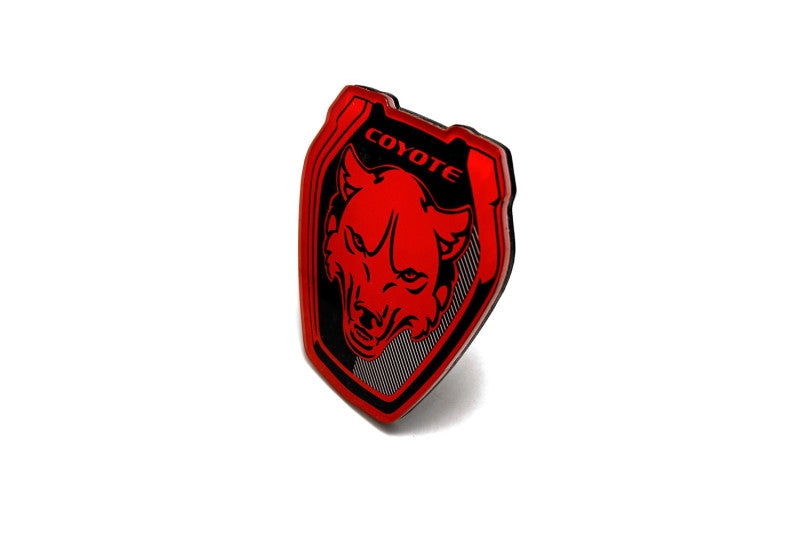 Ford Mustang Radiator grille emblem with Mustang Dark Coyote logo (Type 1) Ford emblems decoinfabric