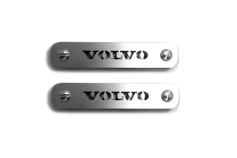 Stainless Steel Floor Mats Emblems Set Badges with Volvo Logo Car Mats Badges Decoin