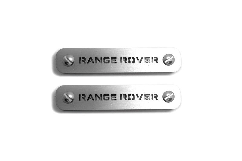 Stainless Steel Floor Mats Emblems Set Badges with Range Rover Logo Car Mats Badges Decoin