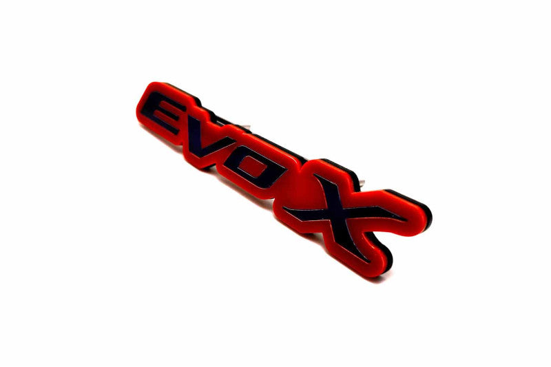 Mitsubishi Radiator grille emblem with EvoX logo Mitsubishi emblems decoinfabric