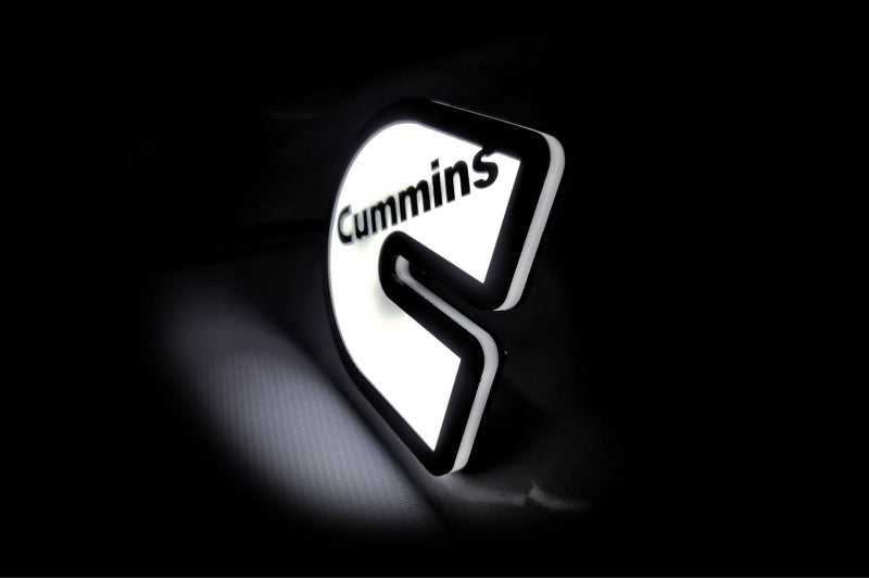 Dodge Illuminated LED Radiator Grille Emblems and Badges with Cummins (type 2) logo Dodge Led emblems decoinfabric