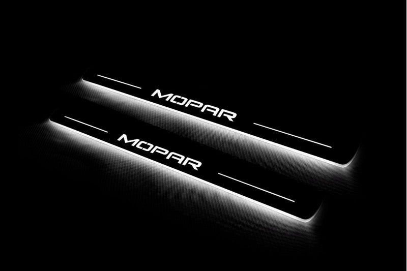 Soleiras das portas em led Dodge Durango III com logotipo Durango