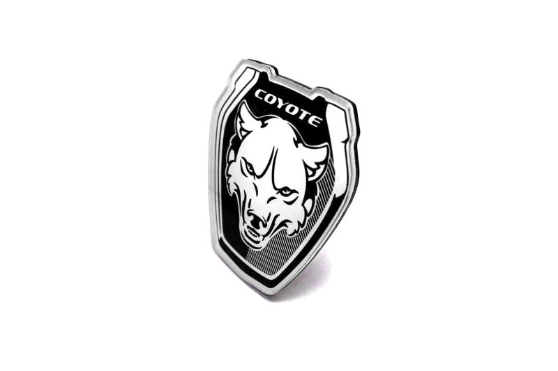 Ford Mustang Radiator grille emblem with Mustang Dark Coyote logo (Type 1) Ford emblems decoinfabric