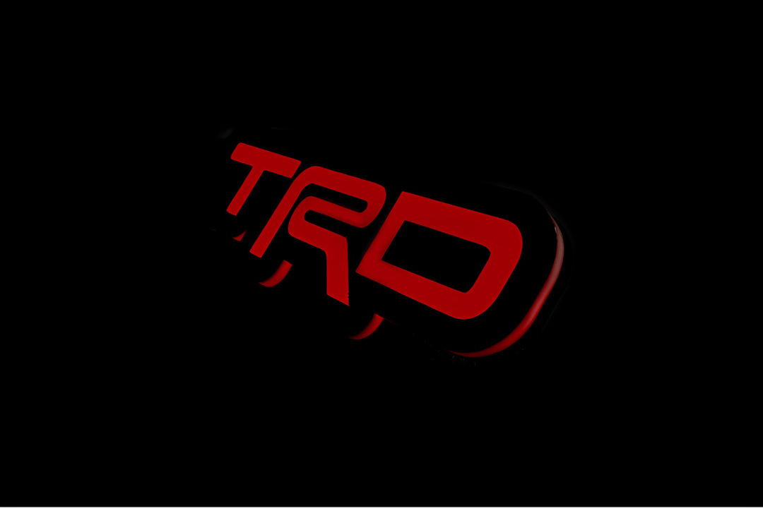 Toyota Illuminated LED Radiator Grille Emblems and Badges with TRD logo Toyota Led Emblems decoinfabric