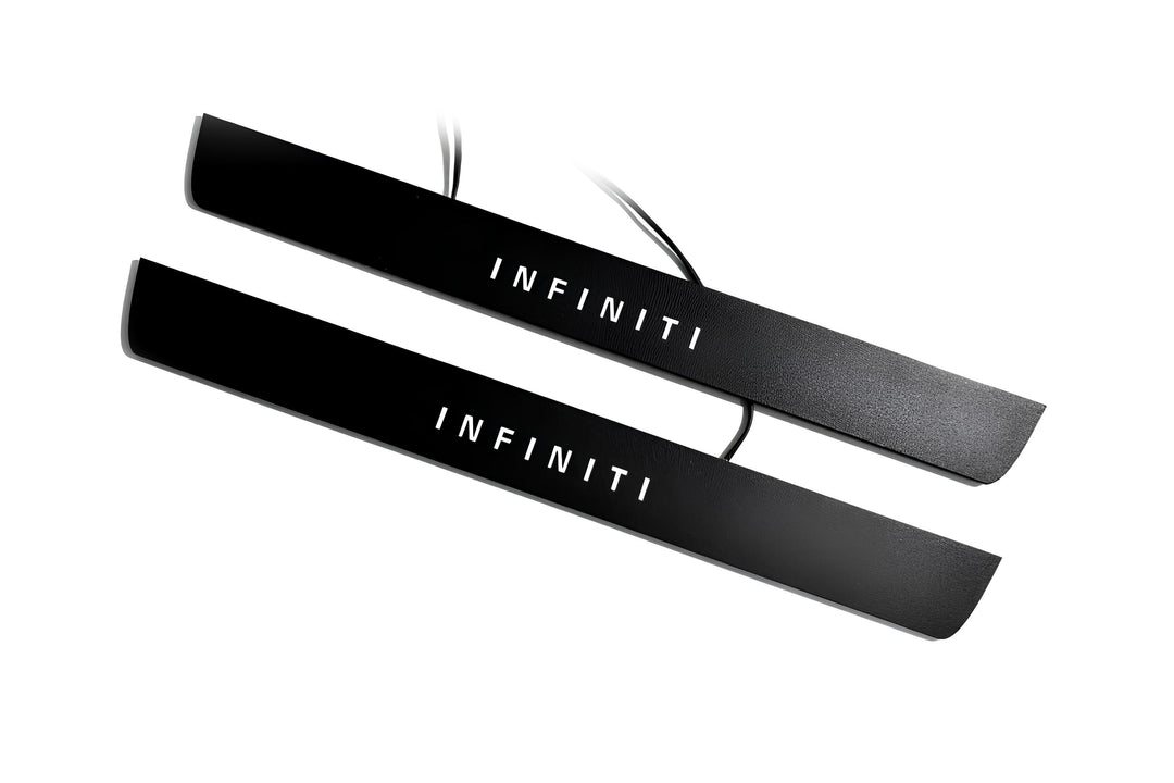 Infiniti QX70 (FX) 2008+ Led Door Sill Pro With Logo Infiniti (Premium Painting) Infiniti Led Door Sills PRO opdesign