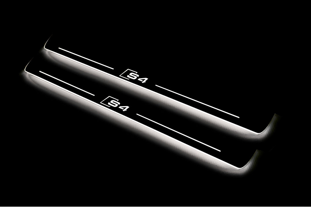 Audi A4 B8 2007-2016 Door Sill Protectors With Logo S4 Audi Led Door Sills opdesign