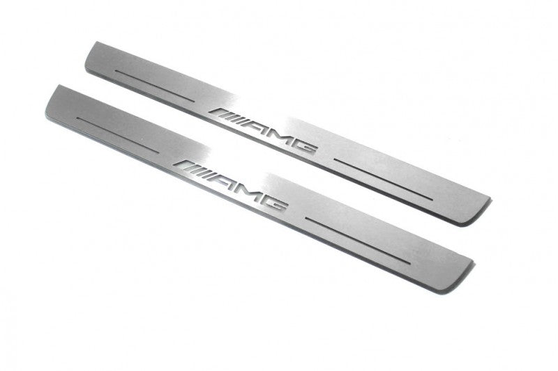 Mercedes GLK Class X204 2008-2015 Door Sill Led Plate With AMG Logo Mercedes Led Door Sills opdesign